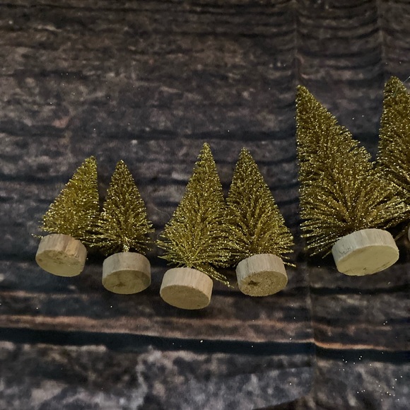 Handmade Tree Decoration Set! Green Trees, White Trees, and Golden Sparkle Trees - Picture 7 of 16